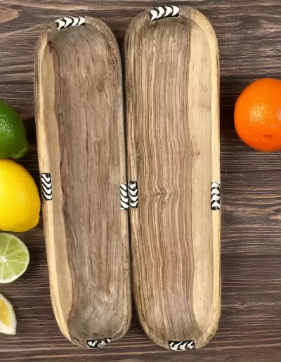 African Stripes Long Wooden Tray