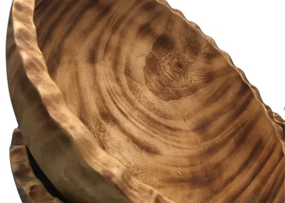 Scallop Wavy Edge Large Wooden Bowl