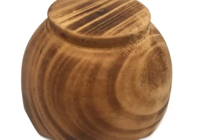 Scallop Wavy Edge Small Wooden Bowl