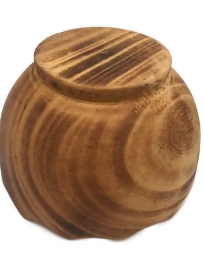 Scallop Wavy Edge Small Wooden Bowl