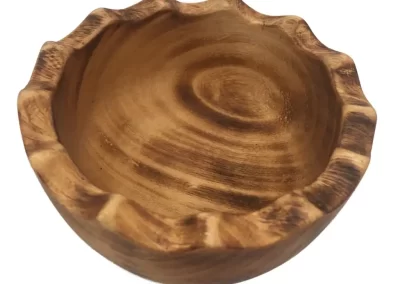 Scallop Wavy Edge Small Wooden Bowl