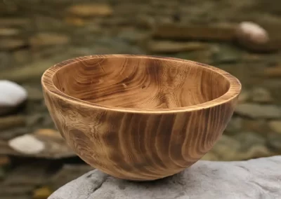 Flat Edge Large Wooden Bowl