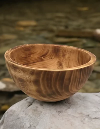 Flat Edge Large Wooden Bowl