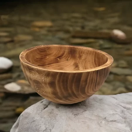 Flat Edge Large Wooden Bowl