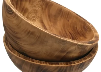 Flat Edge Large Wooden Bowl