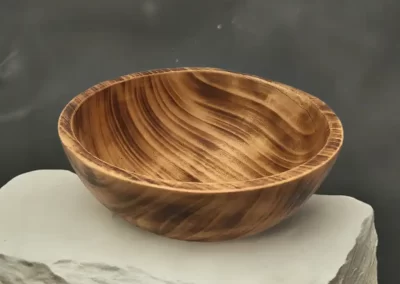 Flat Edge Medium Wooden Bowl