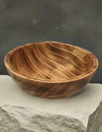 Flat Edge Medium Wooden Bowl