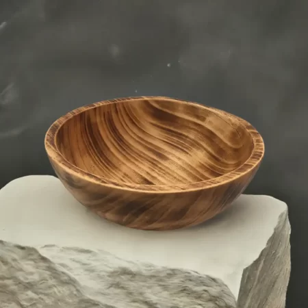 Flat Edge Medium Wooden Bowl