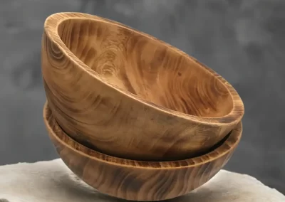 Flat Edge Medium Wooden Bowl