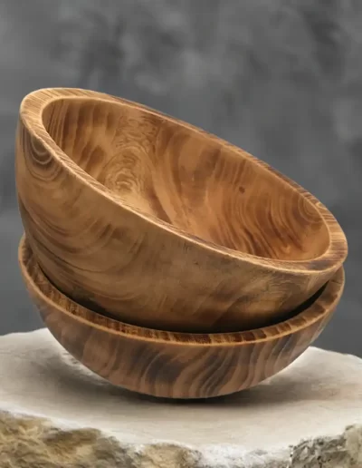 Flat Edge Medium Wooden Bowl