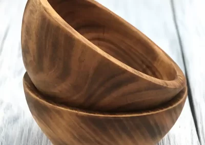 Flat Edge Small Wooden Bowl