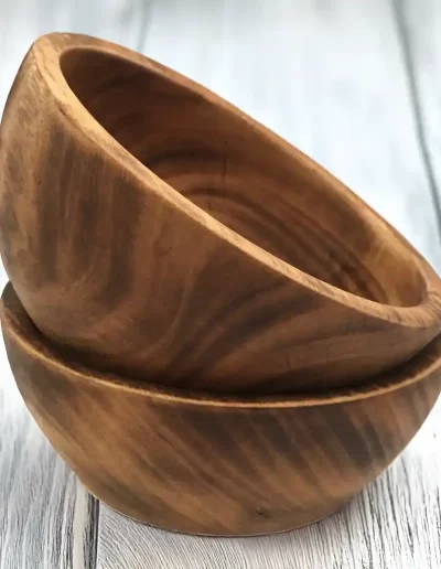 Flat Edge Small Wooden Bowl