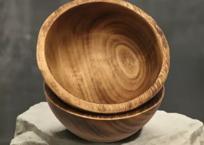 Flat Edge Small Wooden Bowl