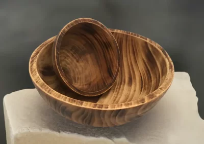 Flat Edge Small Wooden Bowl