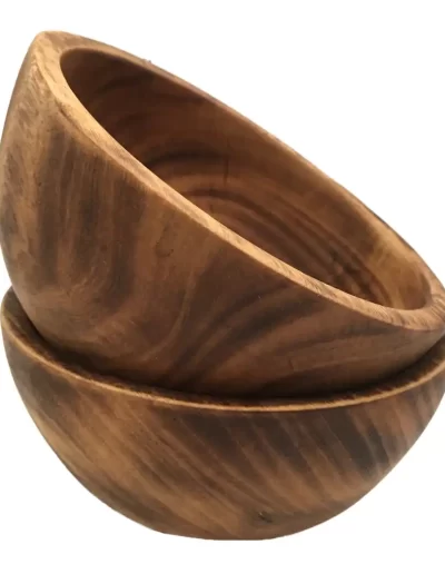 Flat Edge Small Wooden Bowl
