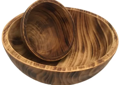 Flat Edge Small Wooden Bowl