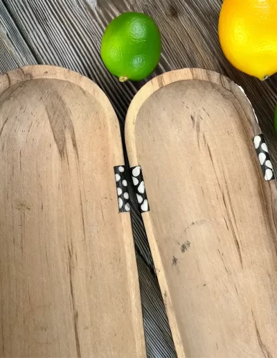 African Spots Long Wooden Tray