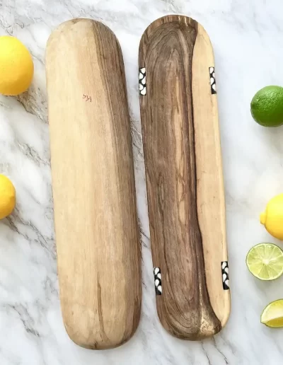 Spots Design Long Wooden Tray