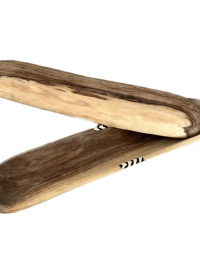 Stripes Design Long Wooden Tray