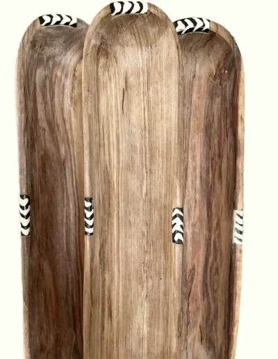 Stripes Design Long Wooden Tray