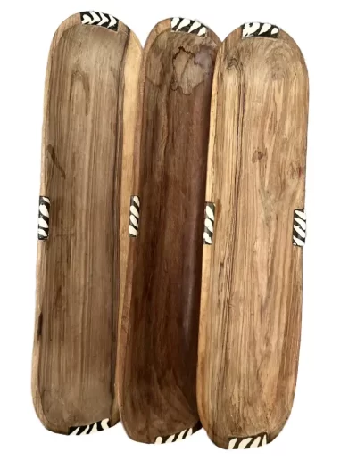 Stripes Patterns Long Wooden Tray