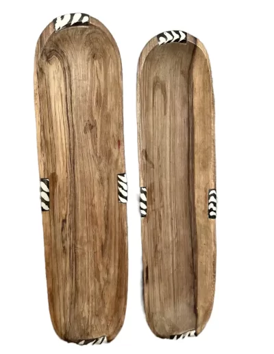 Stripes Patterns Long Wooden Tray