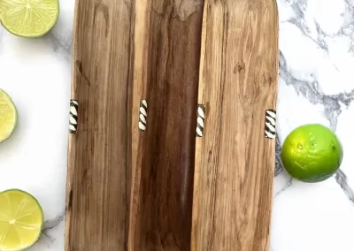 Stripes Patterns Long Wooden Tray