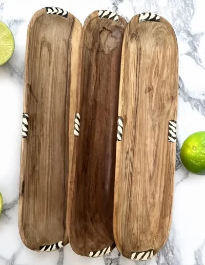 Stripes Patterns Long Wooden Tray