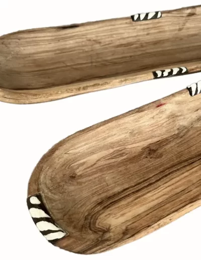 Stripes Patterns Long Wooden Tray