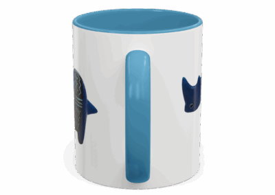 Colorful Handcrafted Rhino Accent Coffee Mug