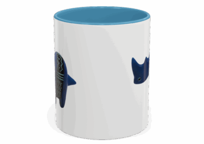 Colorful Handcrafted Rhino Accent Coffee Mug