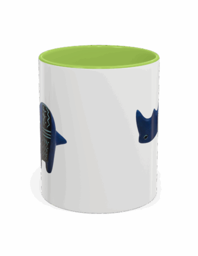 Colorful Handcrafted Rhino Accent Coffee Mug