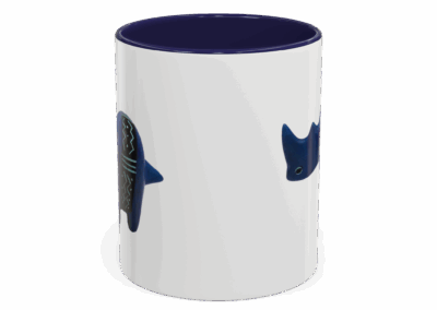 Colorful Handcrafted Rhino Accent Coffee Mug