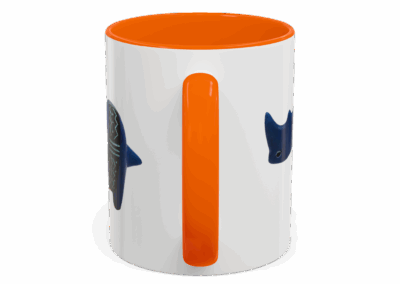 Colorful Handcrafted Rhino Accent Coffee Mug