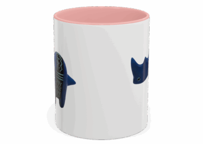 Colorful Handcrafted Rhino Accent Coffee Mug