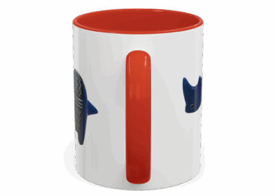 Colorful Handcrafted Rhino Accent Coffee Mug