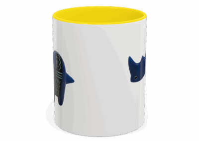 Colorful Handcrafted Rhino Accent Coffee Mug