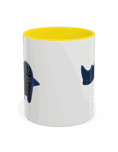 Colorful Handcrafted Rhino Accent Coffee Mug