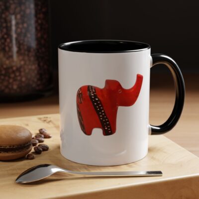 Red Elephant Accent Mug