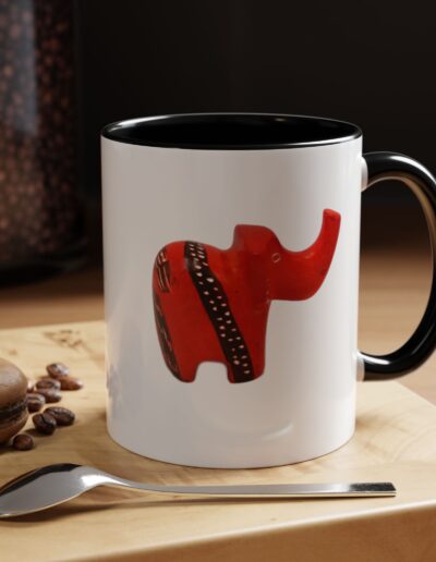 Red Elephant Accent Mug