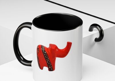 Red Elephant Accent Mug