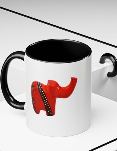 Red Elephant Accent Mug