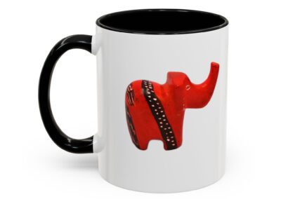Red Elephant Accent Mug