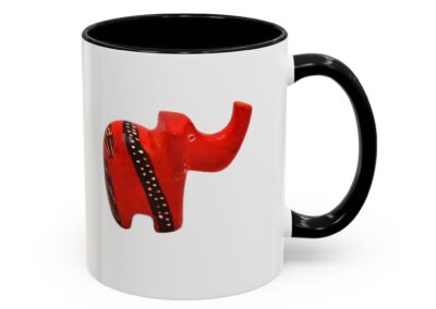 Red Elephant Accent Mug
