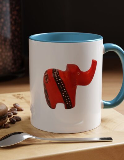 Red Elephant Accent Mug