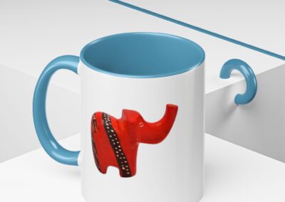 Red Elephant Accent Mug