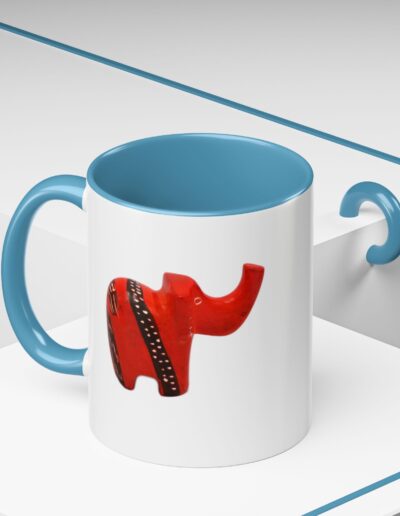 Red Elephant Accent Mug
