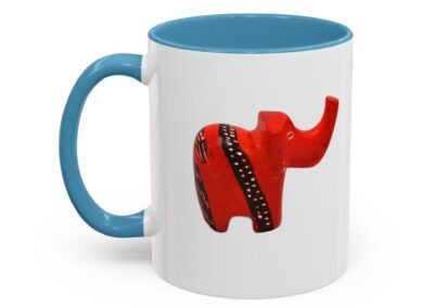 Red Elephant Accent Mug