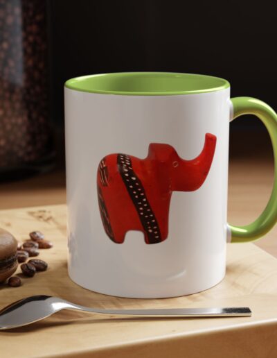 Red Elephant Accent Mug