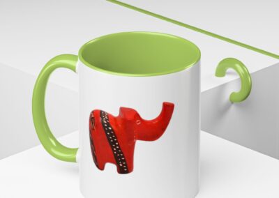 Red Elephant Accent Mug
